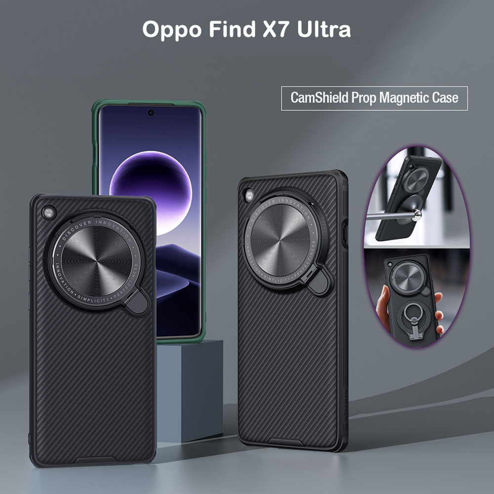 قاب ضد ضربه مگنتی کمرا استند نیلکین Oppo Find X7 Ultra مدل Camshield Prop Magnetic