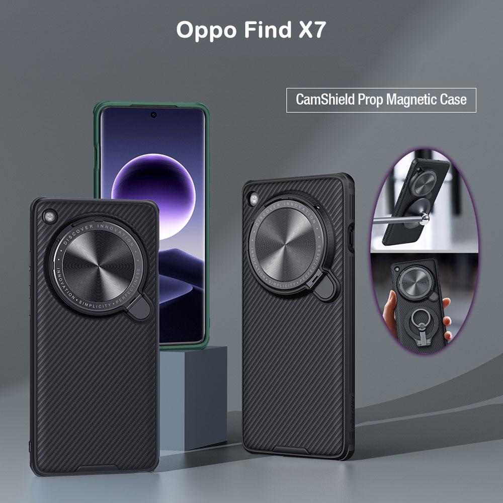 قاب ضد ضربه مگنتی کمرا استند نیلکین Oppo Find X7 مدل Camshield Prop Magnetic