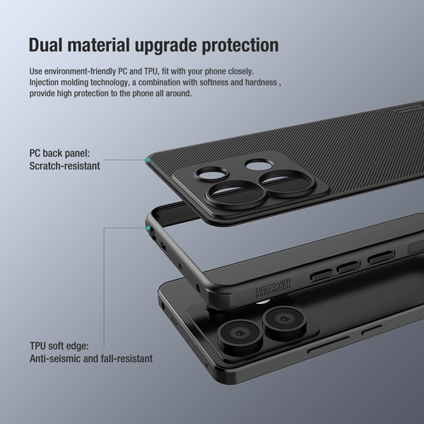 خرید قاب ضد ضربه نیلکین Xiaomi Poco X6 5G مدل Super Frosted Shield Pro