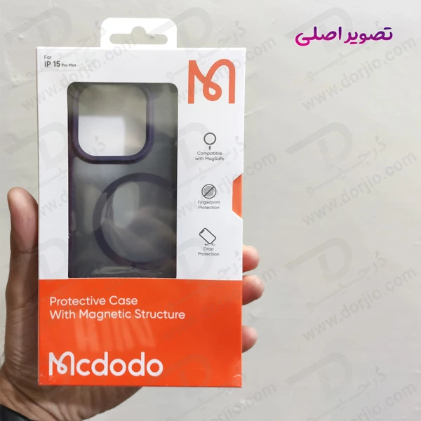 خرید قاب نیمه شفاف مگ سیف iPhone 15 Pro Max مارک اصلی Mcdodo