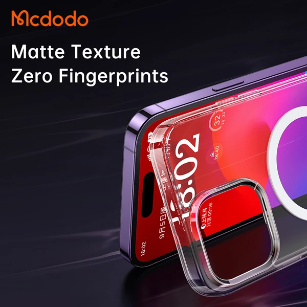خرید قاب نیمه شفاف مگ سیف iPhone 15 Pro مارک اصلی Mcdodo خرید قاب نیمه شفاف مگ سیف iPhone 15 Pro مارک اصلی Mcdodo