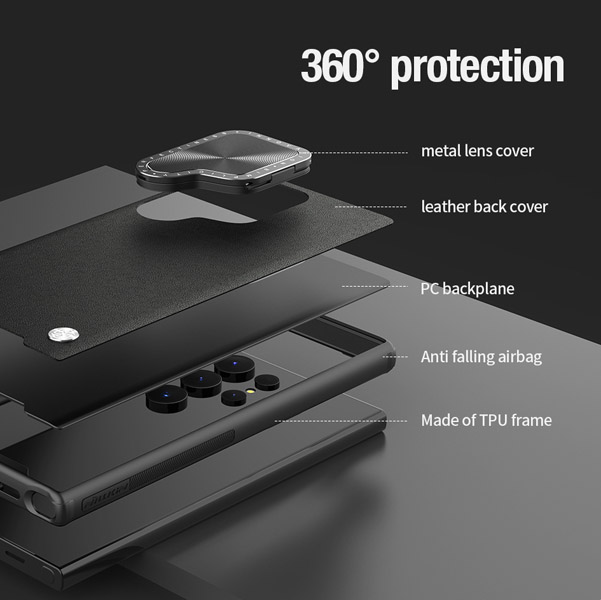 خرید قاب چرمی مگنتی کمرا استند نیلکین Samsung Galaxy S24 Ultra مدل CamShield Prop Leather Magnetic خرید قاب چرمی مگنتی کمرا استند نیلکین Samsung Galaxy S24 Ultra مدل CamShield Prop Leather Magnetic