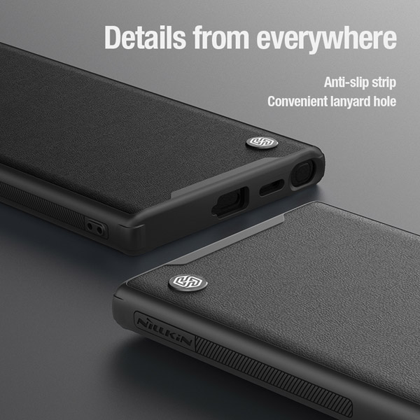 خرید قاب چرمی مگنتی کمرا استند نیلکین Samsung Galaxy S24 Ultra مدل CamShield Prop Leather Magnetic