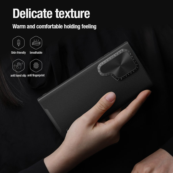 خرید قاب چرمی مگنتی کمرا استند نیلکین Samsung Galaxy S24 Ultra مدل CamShield Prop Leather Magnetic