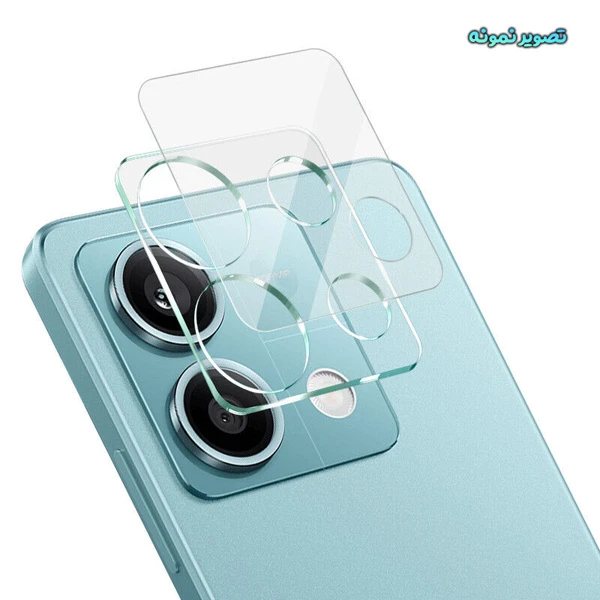 خرید محافظ لنز شیشه ای تمام شفاف Xiaomi Redmi Note 13 5G مدل 3D