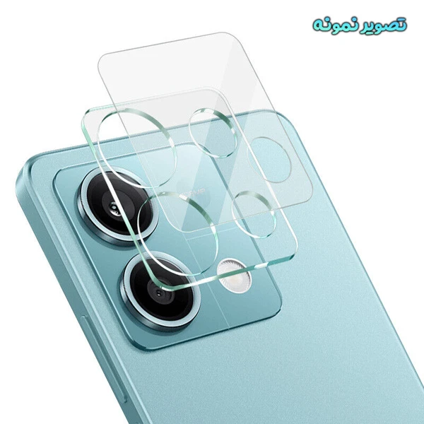 خرید محافظ لنز شیشه ای تمام شفاف Xiaomi Redmi Note 13 Pro 4G مدل 3D