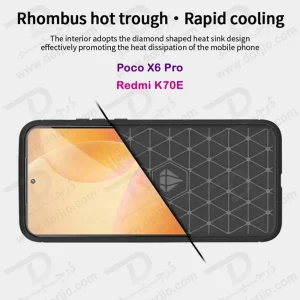 خرید گارد طرح کربنی Xiaomi Poco X6 Pro مدل Rock