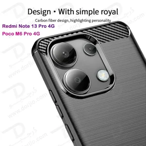 خرید گارد طرح کربنی Xiaomi Redmi Note 13 Pro 4G مدل Rock
