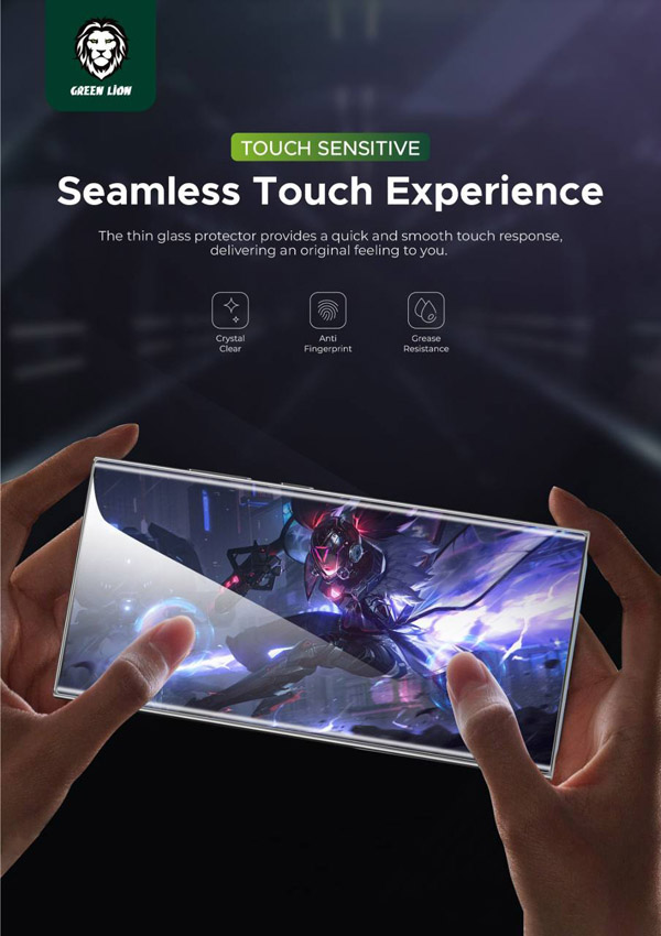 خرید گلس UV شفاف تمام صفحه Samsung Galaxy S24 Ultra مارک Green Lion