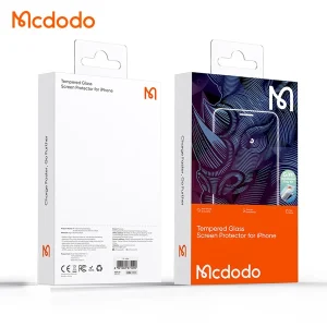 خرید گلس شیشه ای شفاف با ابزار مخصوص نصب iPhone 15 Plus مارک اصلی Mcdodo