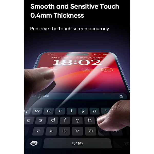 خرید گلس شیشه ای شفاف با ابزار مخصوص نصب iPhone 15 مارک اصلی Mcdodo