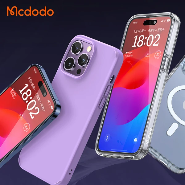 خرید گلس شیشه ای شفاف با ابزار مخصوص نصب iPhone 15 مارک اصلی Mcdodo