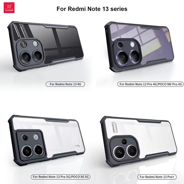 خرید کریستال شیلد شفاف گوشی Xiaomi Redmi Note 13 Pro 4G مارک XUNDD سری Beatle