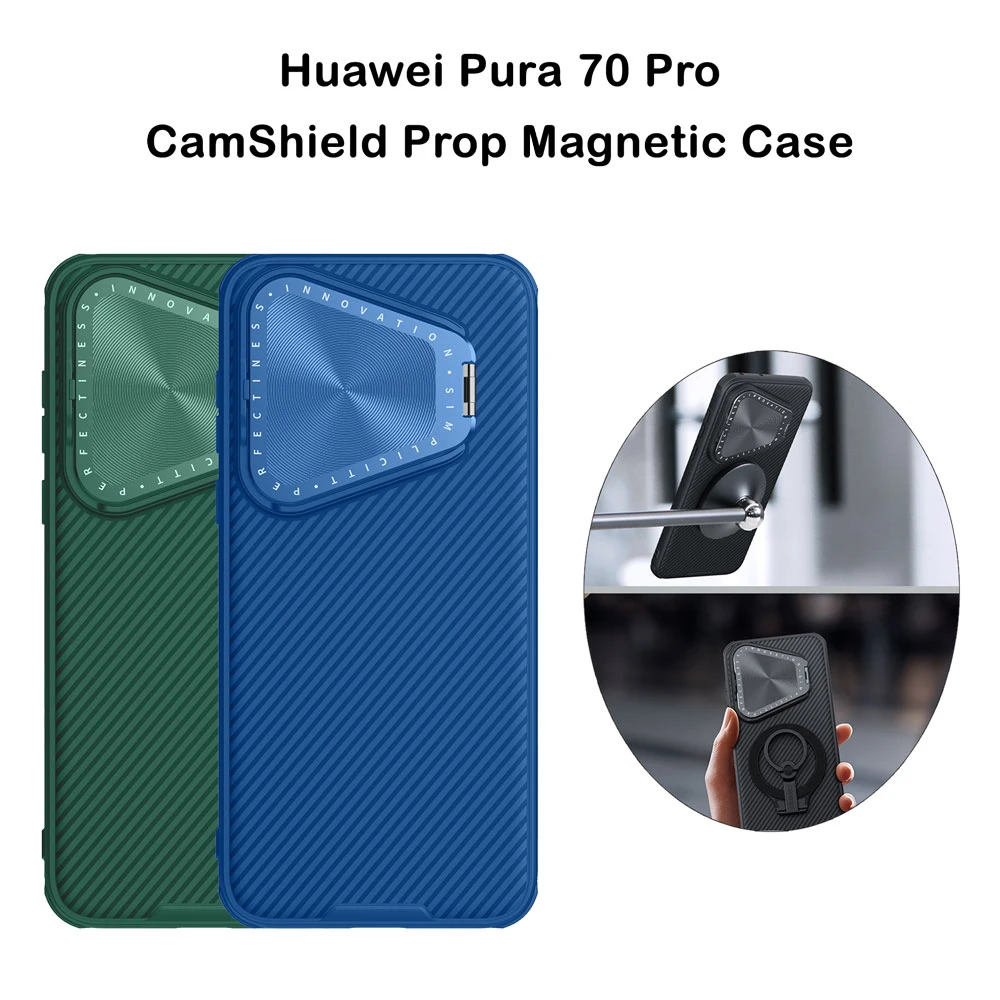 خرید قاب ضد ضربه مگنتی کمرا استند نیلکین Huawei Pura 70 Pro مدل Camshield Prop Magnetic