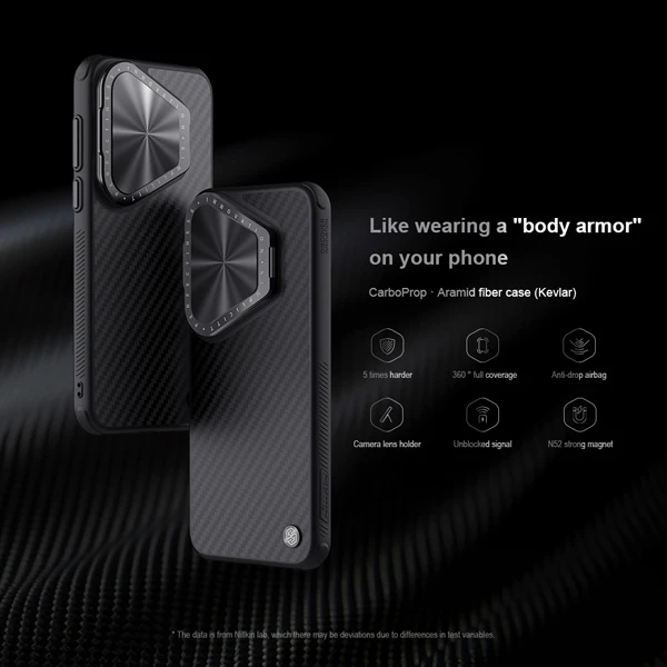 خرید قاب ضد ضربه کمرا استند نیلکین Huawei Pura 70 مدل CarboProp