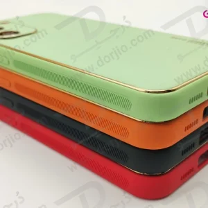 خرید قاب چرمی فریم طلایی محافظ دوربین دار Samsung Galaxy A25