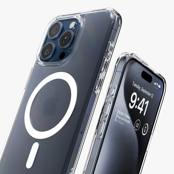 خرید کریستال کاور شفاف iPhone 15 Pro مارک Spigen مدل Neo Hybrid