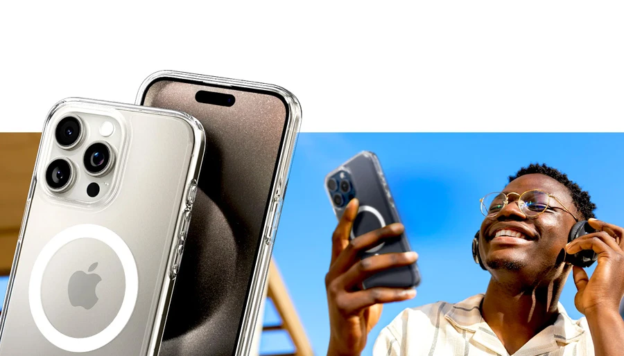 خرید کریستال کاور شفاف iPhone 15 Pro Max مارک Spigen مدل Neo Hybrid