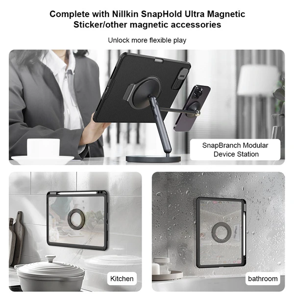 خرید گارد رینگی مگنتی نیلکین تبلت iPad 10.9 2022 مدل Camshield Pad