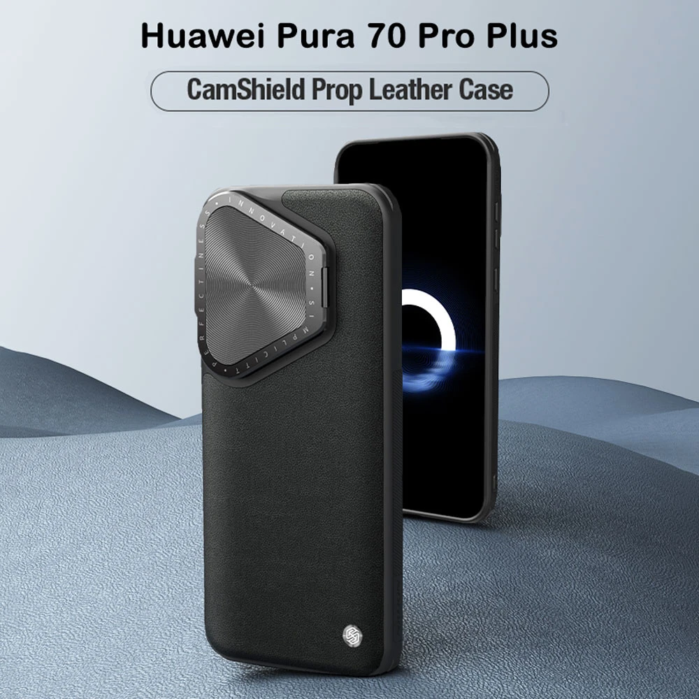 خرید قاب چرمی کمرا استند نیلکین Huawei Pura 70 Pro Plus مدل CamShield Prop Leather
