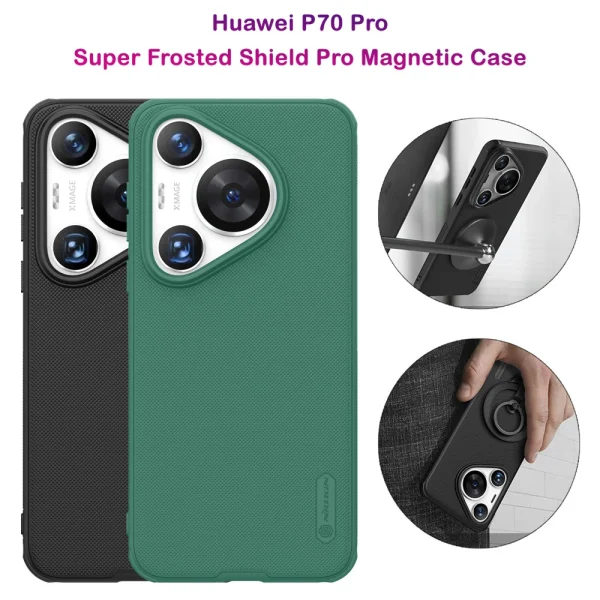 خرید قاب ضد ضربه مگنتی نیلکین Huawei Pura 70 Pro مدل Super Frosted Shield Pro Magnetic