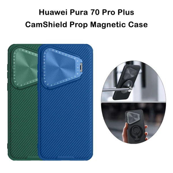 خرید قاب ضد ضربه مگنتی کمرا استند نیلکین Huawei Pura 70 Pro Plus مدل Camshield Prop Magnetic