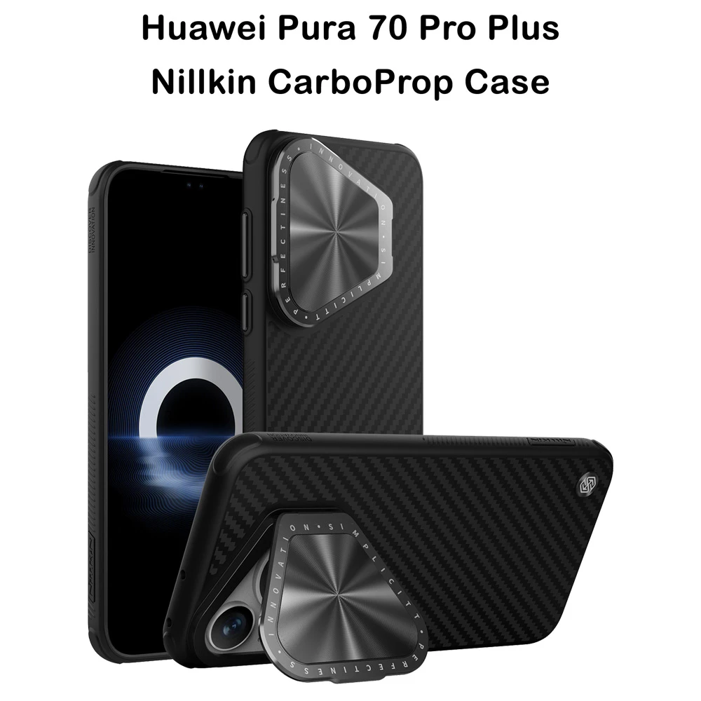 قاب ضد ضربه کمرا استند نیلکین Huawei Pura 70 Pro Plus مدل CarboProp