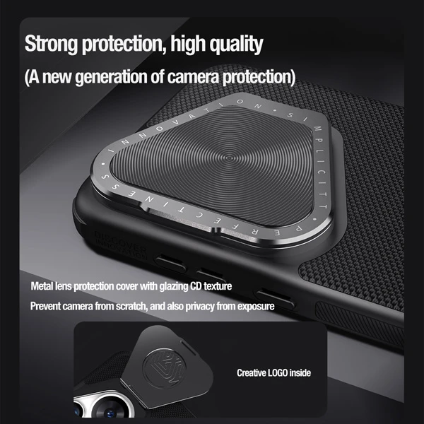 خرید قاب محافظ کمرا استند نیلکین Huawei Pura 70 Pro مدل Textured Prop