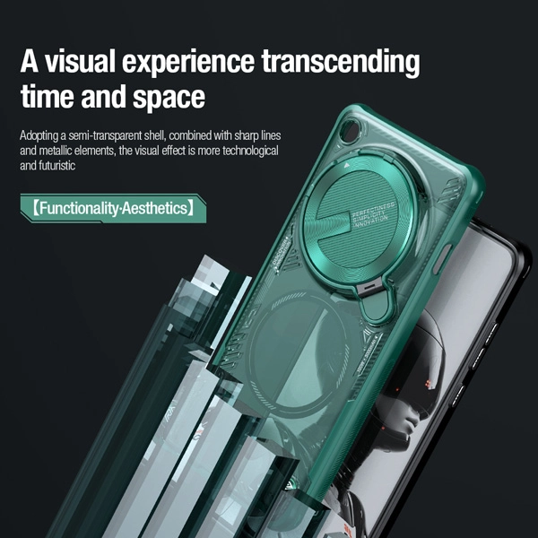 خرید قاب پشت کریستال کمرا استند نیلکین ویژه Oppo Find X7 مدل Iceblade Prop Magnetic