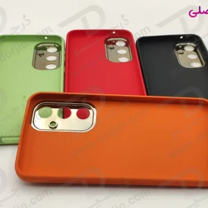 خرید قاب چرمی فریم طلایی محافظ دوربین دار Samsung Galaxy A15