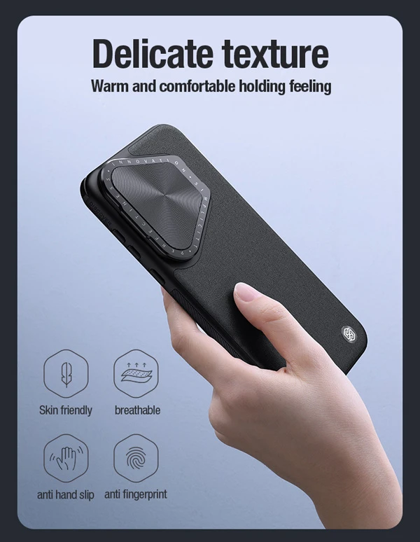 خرید قاب چرمی مگنتی کمرا استند نیلکین Huawei Pura 70 Pro مدل CamShield Prop Leather Magnetic