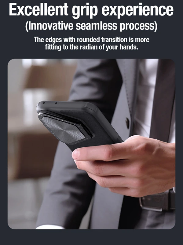 خرید قاب چرمی مگنتی کمرا استند نیلکین Huawei Pura 70 Pro مدل CamShield Prop Leather Magnetic