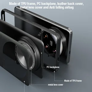 خرید قاب چرمی مگنتی کمرا استند نیلکین Xiaomi 14 Ultra مدل CamShield Prop Leather Magnetic