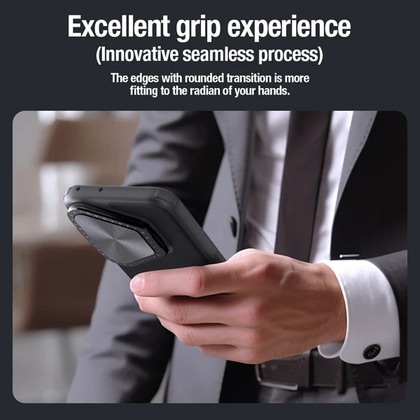 خرید قاب چرمی کمرا استند نیلکین Huawei Pura 70 Pro Plus مدل CamShield Prop Leather