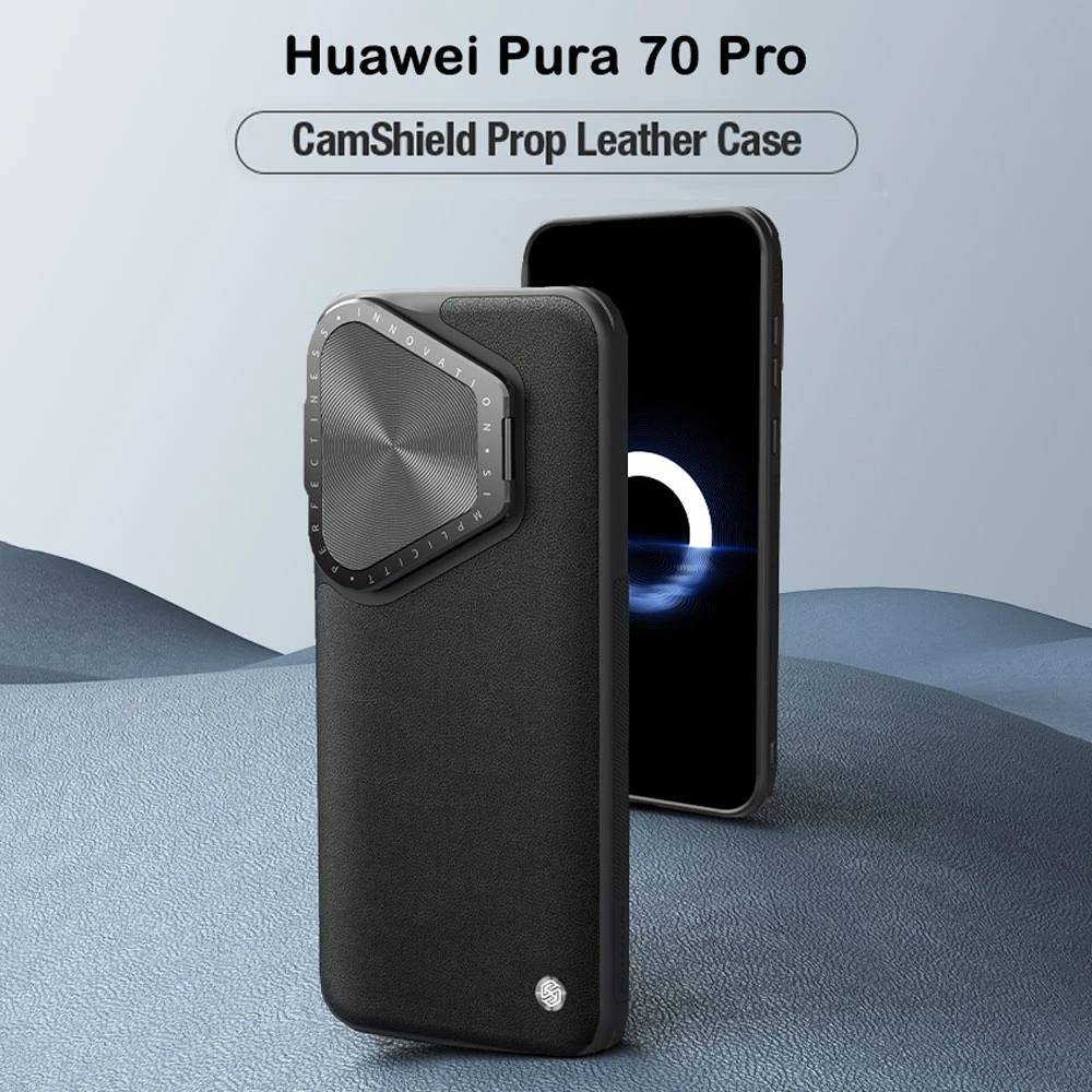 قاب چرمی کمرا استند نیلکین Huawei Pura 70 Pro مدل CamShield Prop Leather