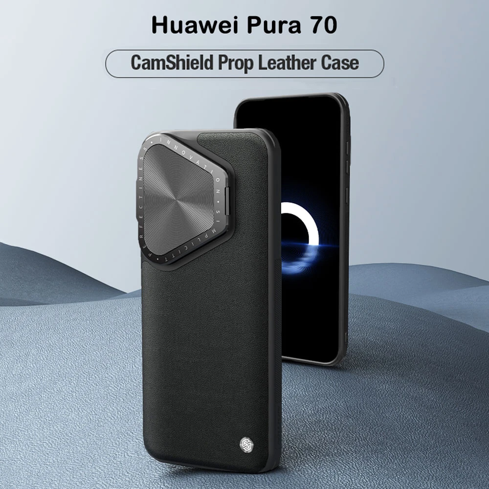 قاب چرمی کمرا استند نیلکین Huawei Pura 70 مدل CamShield Prop Leather