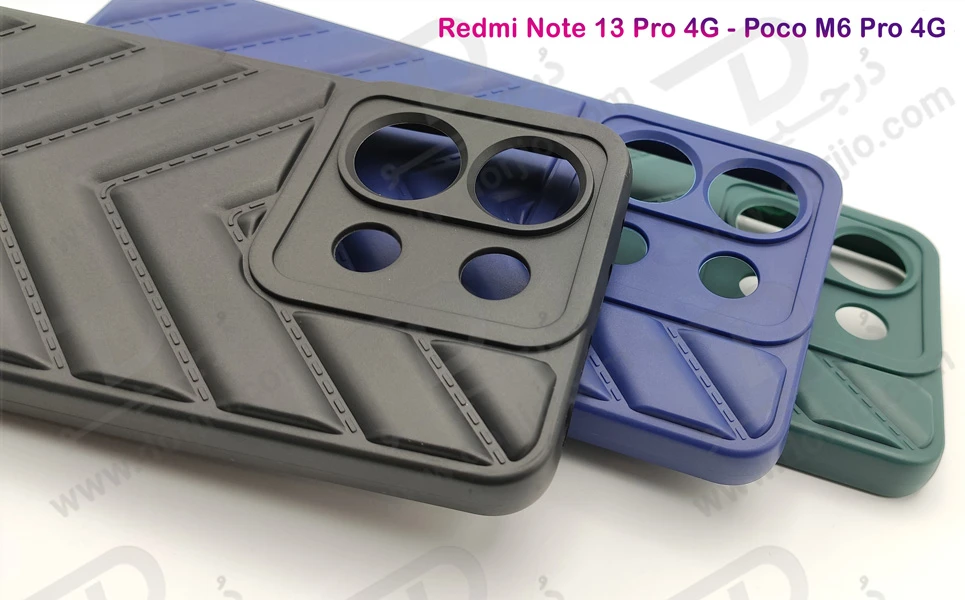 خرید قاب ژله ای برجسته Xiaomi Redmi Note 13 Pro 4G طرح Rhombus