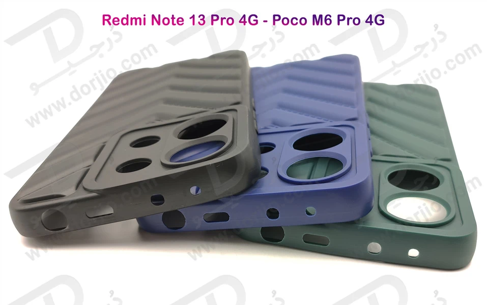 خرید قاب ژله ای برجسته Xiaomi Redmi Note 13 Pro 4G طرح Rhombus