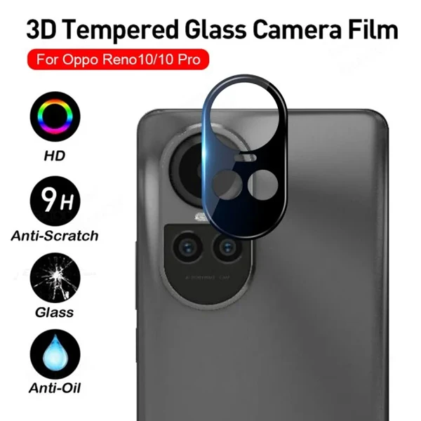 خرید محافظ لنز 9H شیشه ای Oppo Reno10 Pro مدل 3D