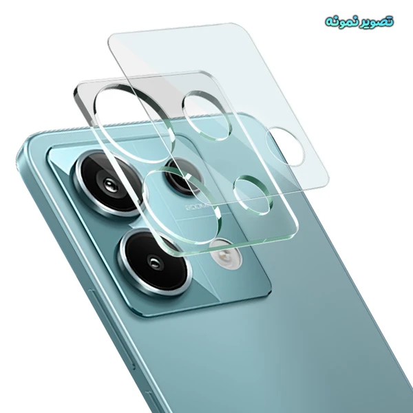 خرید محافظ لنز شیشه ای تمام شفاف Xiaomi Redmi Note 13 Pro 5G مدل 3D