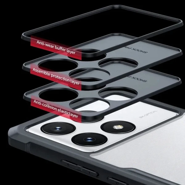 خرید کریستال شیلد شفاف گوشی Xiaomi Redmi K70E مارک XUNDD سری Beatle