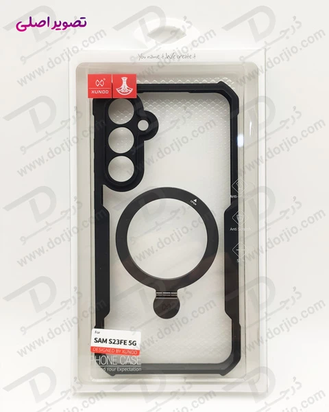 خرید گارد شفاف رینگ استند مگ سیف Samsung Galaxy S23 FE مارک XUNDD سری Beatle Magnetic Holder