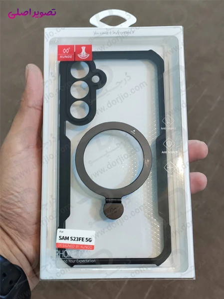 خرید گارد شفاف رینگ استند مگ سیف Samsung Galaxy S23 FE مارک XUNDD سری Beatle Magnetic Holder