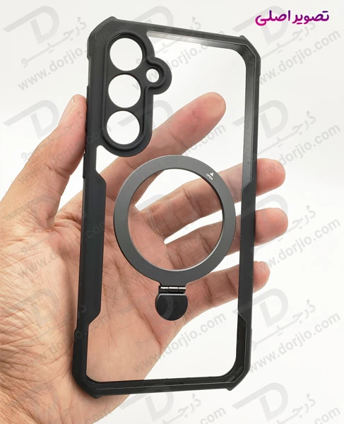خرید گارد شفاف رینگ استند مگ سیف Samsung Galaxy S24 مارک XUNDD سری Beatle Magnetic Holder