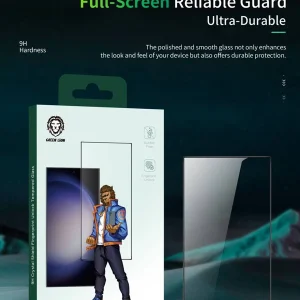 خرید گلس شیشه ای Crystal Shield شفاف Samsung Galaxy S24 Ultra مارک Green Lion