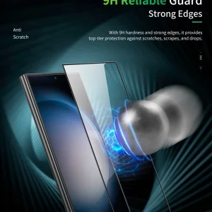 خرید گلس شیشه ای Crystal Shield شفاف Samsung Galaxy S24 Ultra مارک Green Lion