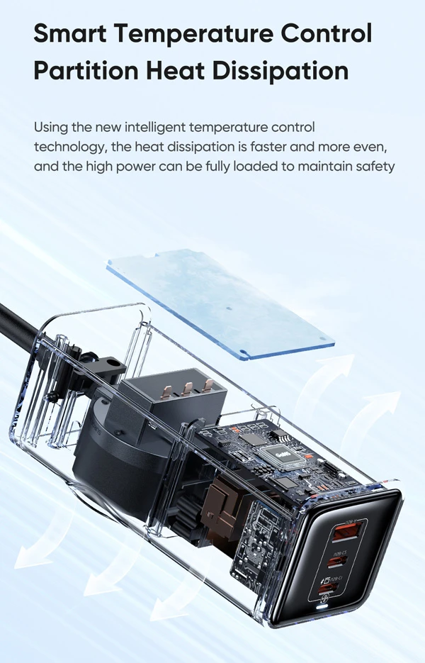 خرید محافظ برق و آداپتور شارژ 70 وات Gan مک دودو مدل Mcdodo CH-4620