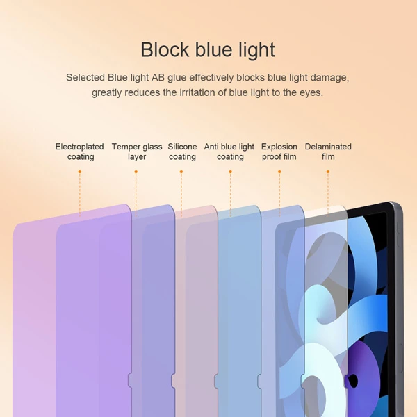 خرید گلس شیشه ای نیلکین تبلت iPad Air 11 2024 مدل V+ Anti Blue Light