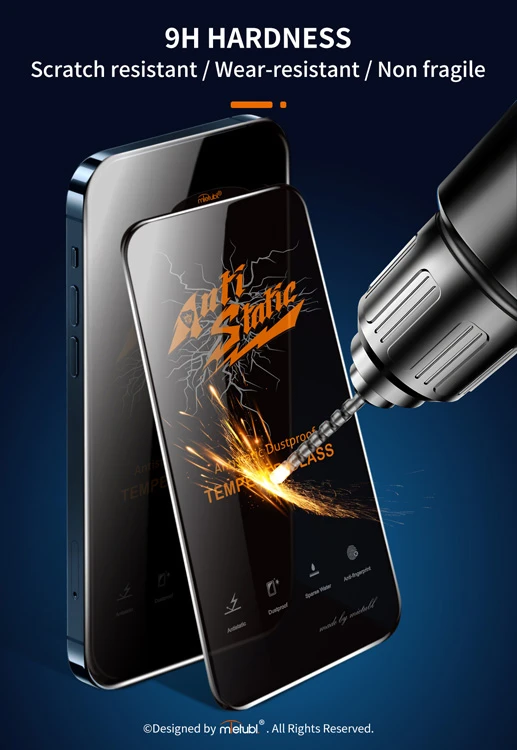 خرید گلس شیشه ای Realme 11 5G مارک Mietubl مدل Anti-Static Dustproof