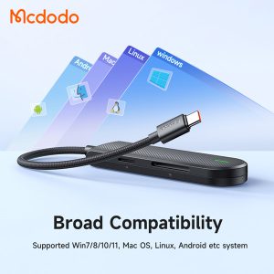 هاب 5 کاره تایپ سی مارک Mcdodo HU-143 با پشتیبانی از کارت حافظه و موبایل